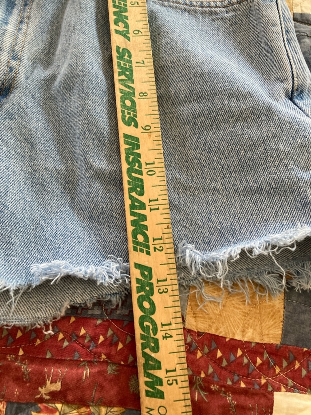 Levi’s cut offs 34w vintage 505 denim made in the USA 100% cotton daisy duke Y2K - Picture 8 of 9